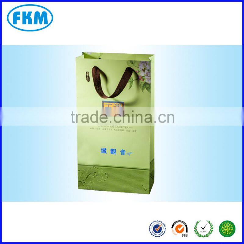 green paper bag for tea