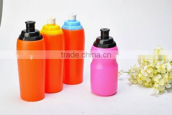 BPA free 350ml student use drinkware type plastic sports water bottle with dust-proof lid