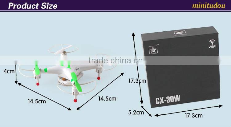 2014 Newest style cx-30W 2.4G 4CH Midium Size RC Quadcopter By wifi controll