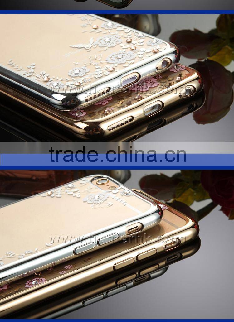 Printed Electroplate Gel Case For iphone6S