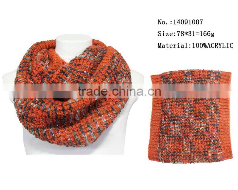 candy color korean girl style winter neck hoops circle loop infinity knitted scarf