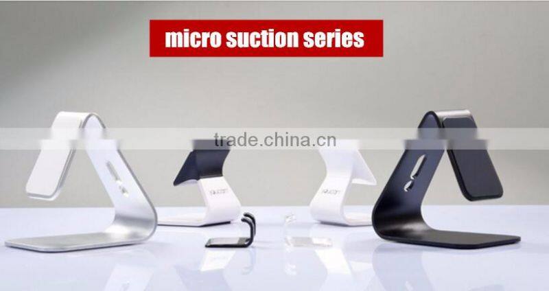 Aluminum desk top micro suction tablet holder stand for iPhone, iPad