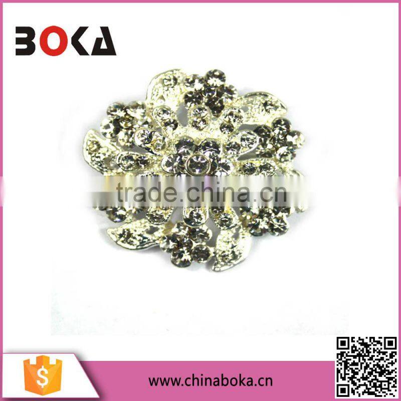 BOKA Rhinestone Alloy Metal Bow Shoe buckle