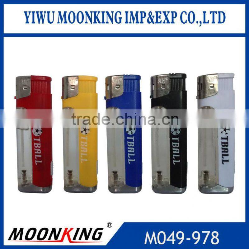 cheap plastic electronic lighter with led, torch lighter good quality hot sale