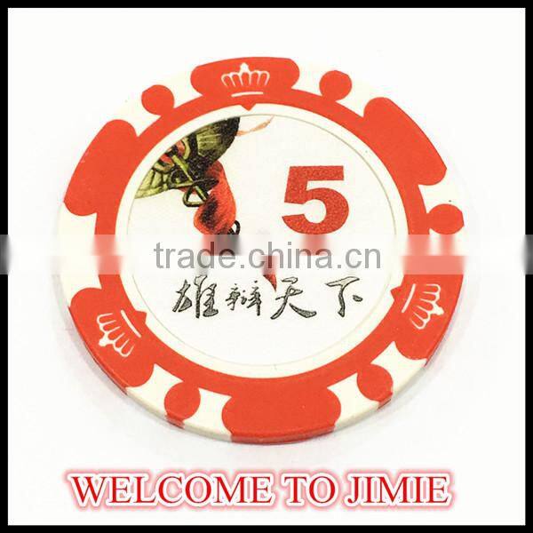 14g clay red poker chips for sale