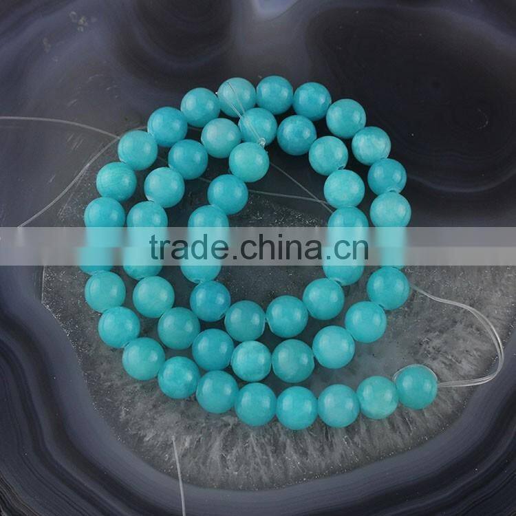 YJ1122-5 Wholesale green dyed jade stone beads sting