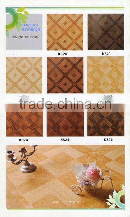 806*403*12mm foshan laminate parquet flooring
