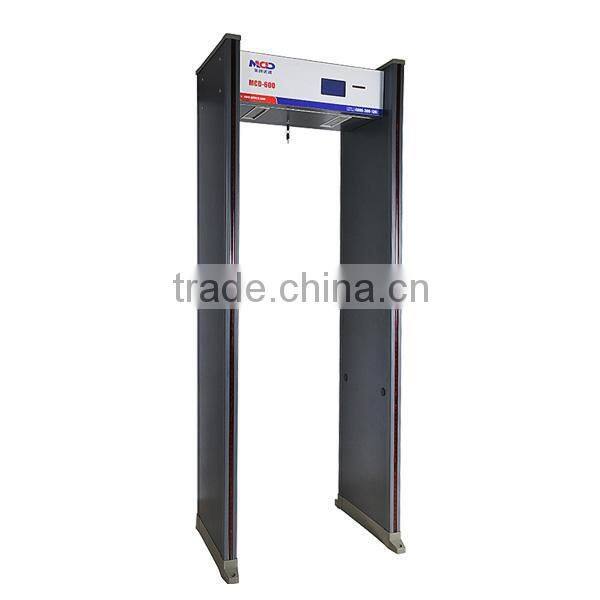 6 zone , 4.3 inch LCD dispaly walk through gate metal detector for hotel , bank