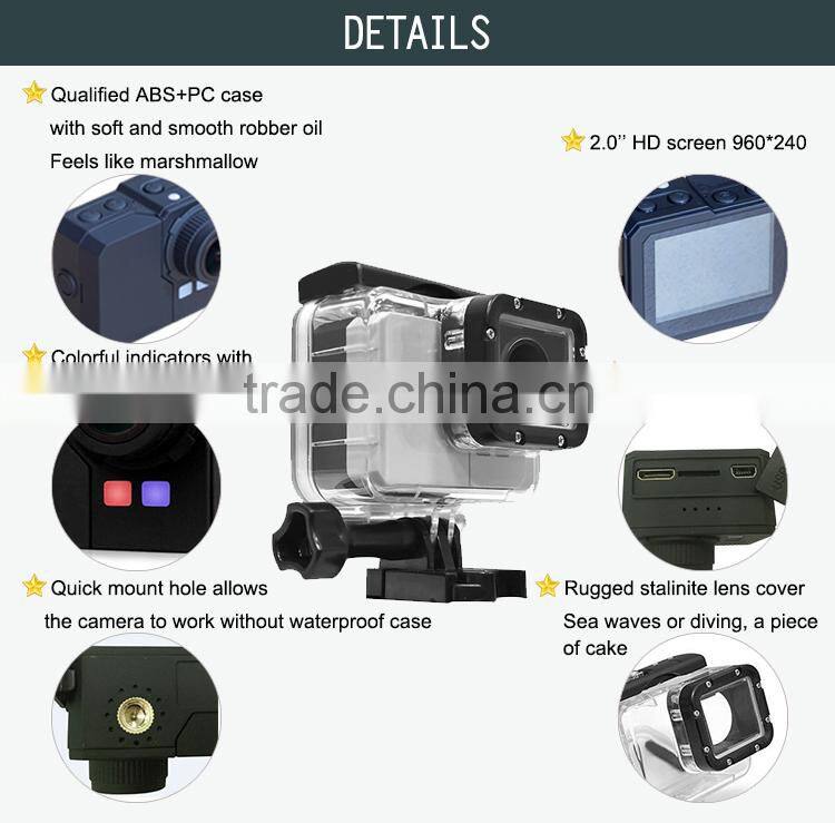 Professional video camera china,wireless underwater video camera,sport dv camera