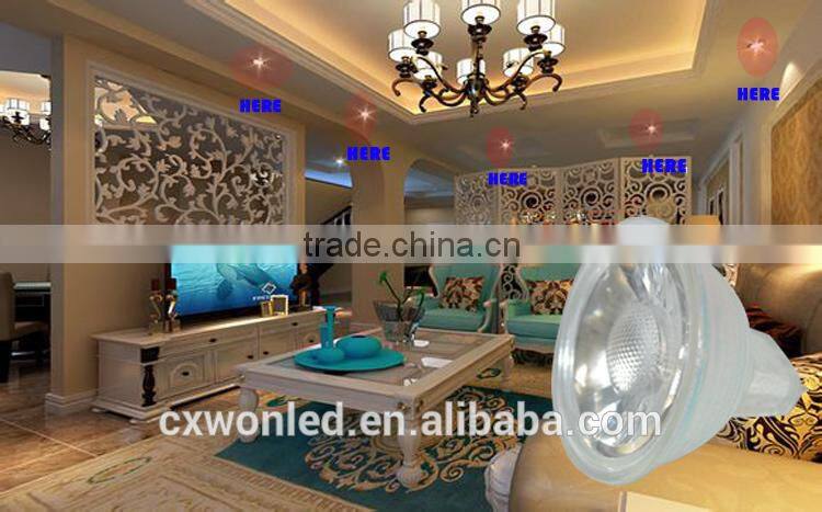 90-130V, 180-260V 5W GU 5.3 LED spotlight dimmable