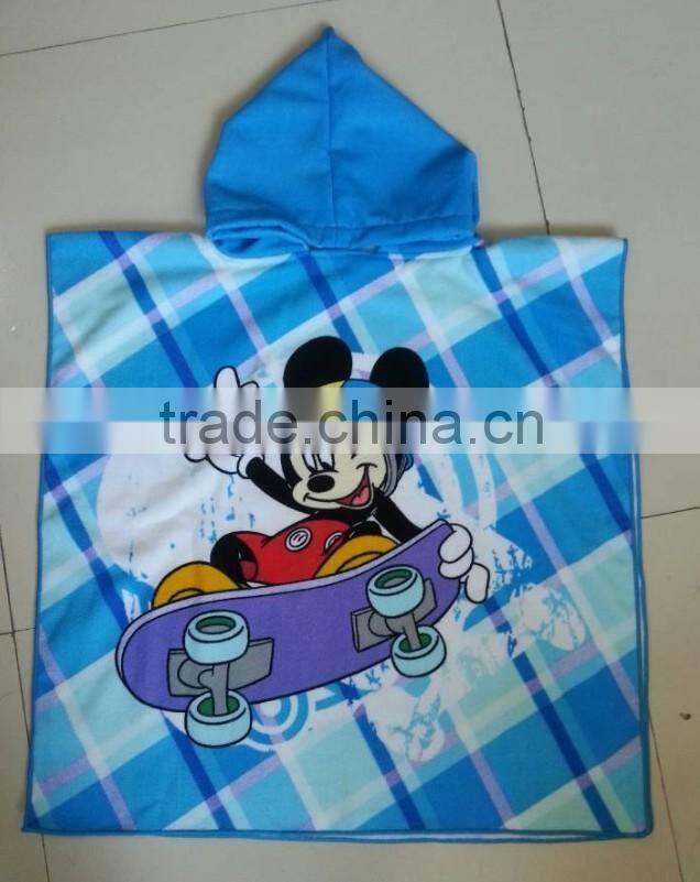 100% Painting Cotton Hooded Beach Towel