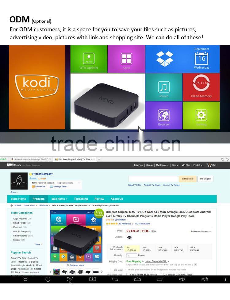 T95 Amlogic S905 4k M8 Android TV Box , Quad core TV Android Box with Android 5.1 OS, Kodi16.0 install Free Movies TV Box