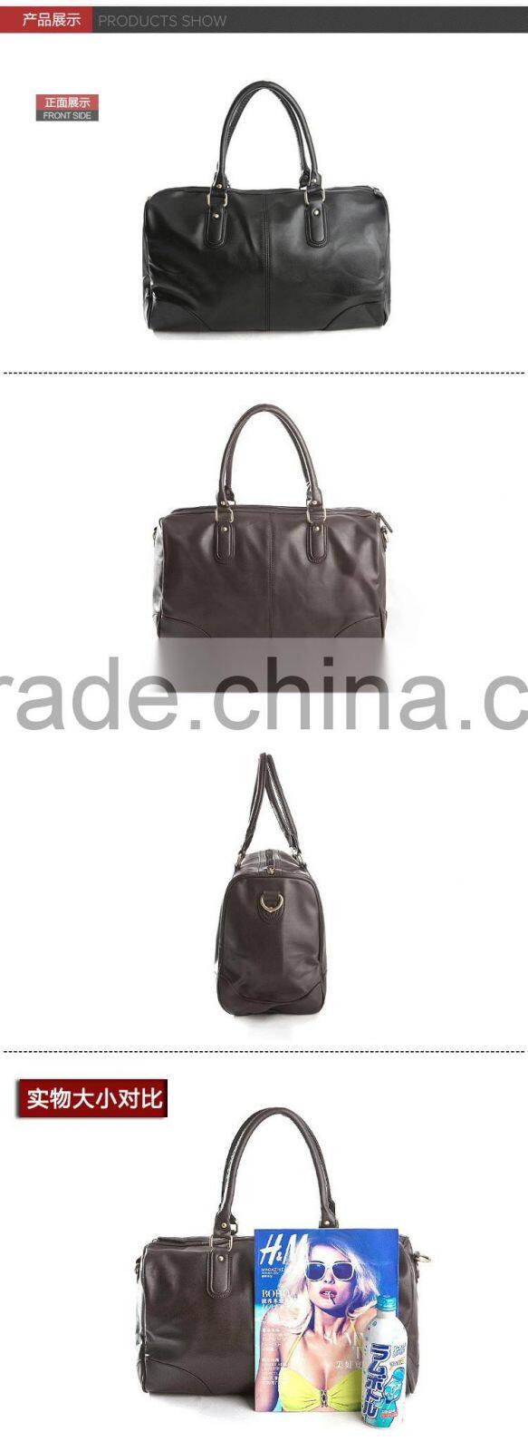 Family durable travel time leather weekend luggage travel bags