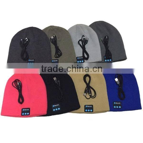 Soft Warm Beanie Hat Wireless Bluetooth Smart Cap BT Headset Headphone Speaker Mic Bluetooth Hat