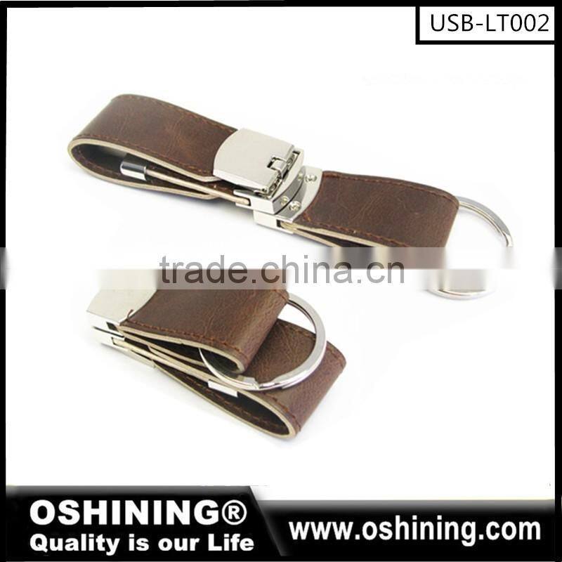 2016 new arrival leather usb promotional gift