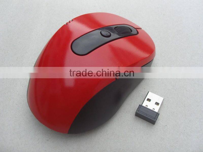 2016 hot selling mini good touch feeling computer laotop tablet red colour optical wireless mice