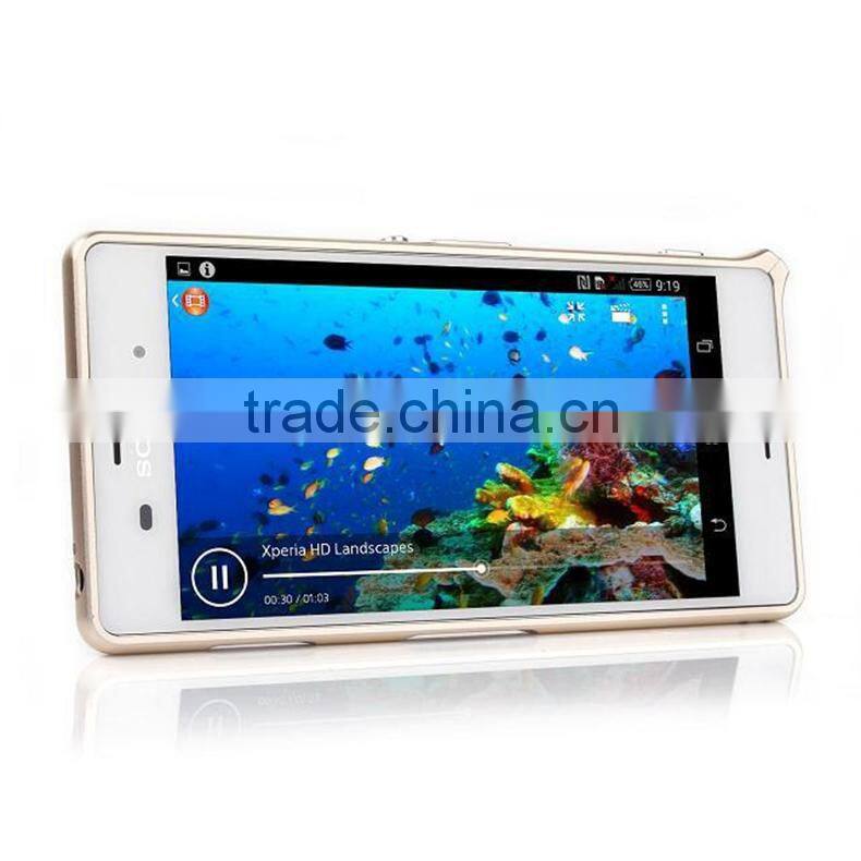 Best Quality Anti-broken Aluminum Bumper Case for Sony Z3 Metal Bumper