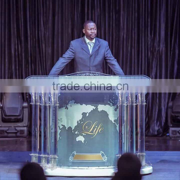 high qualtiy modern plexiglass church pulpit church pedestal pulpit