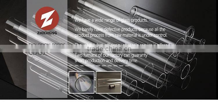 large diameter clear for algae living glass tube