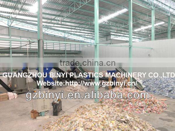 Used plastic washing recycling line pet bottle crushing washing drying recycling line