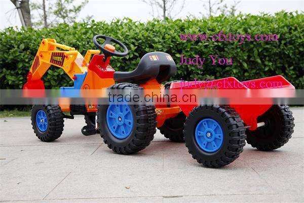 hot selling plastic pedal Children car Trailer 415