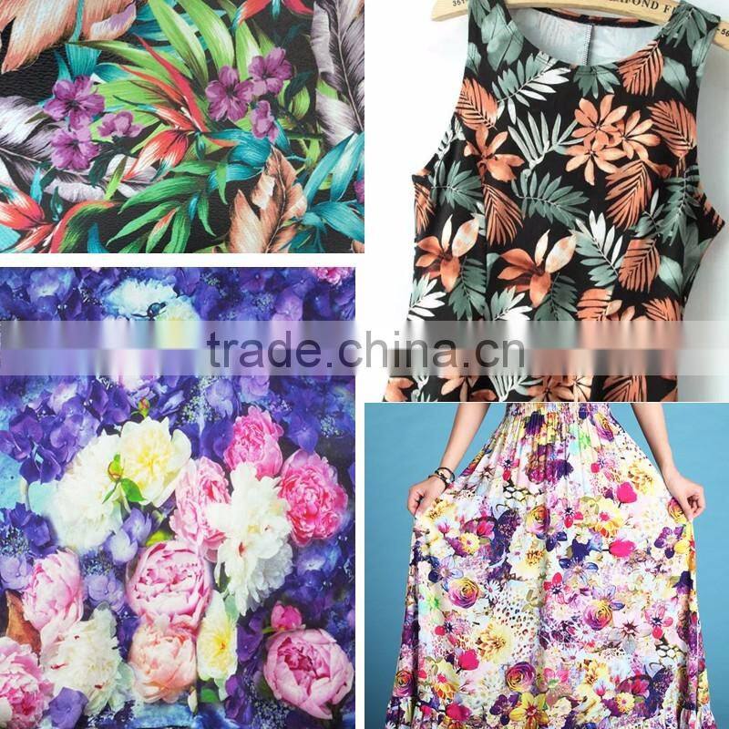 wholesale cheap reactive 100%printed spun rayon fabric
