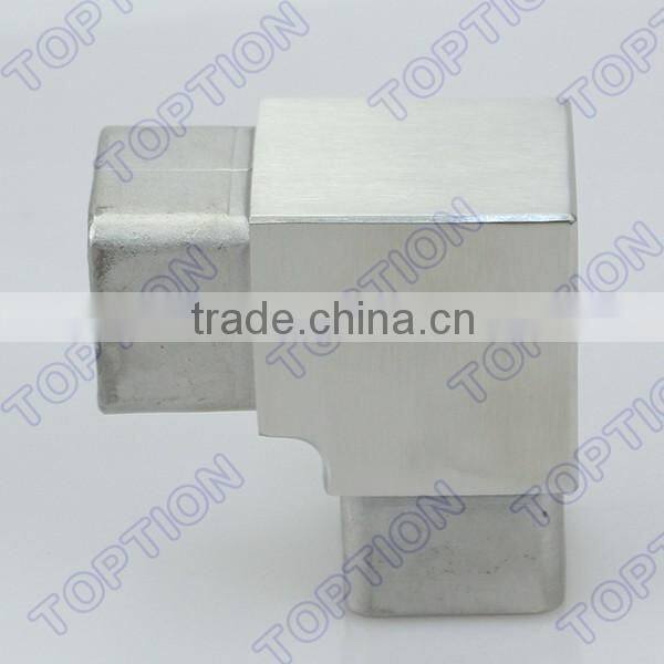 Stainless steel handrail tube connector elbow 90 degreee square connector
