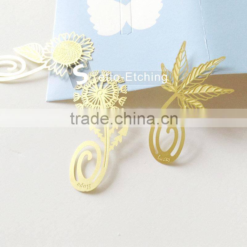 OEM etching metal bookmark hook for sale