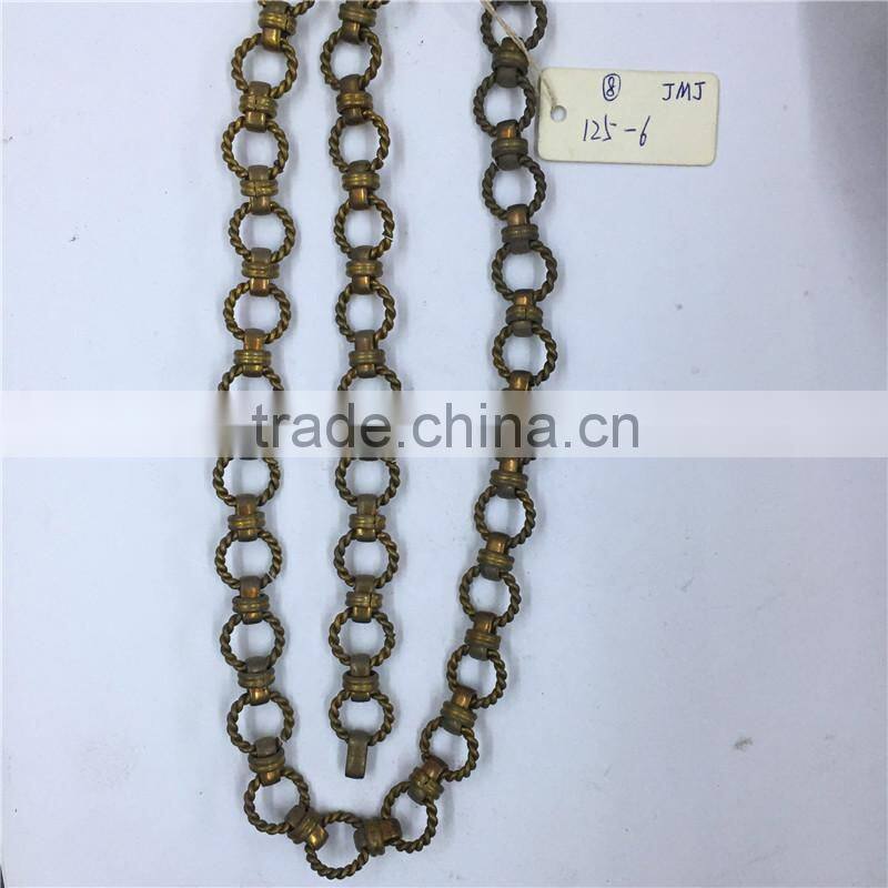Popular decorative brass handmake chain,Square ellipse chain.Clothing chain, waist chain, bag chain, key chain
