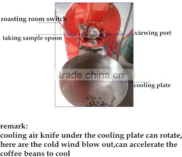 high work efficiency professional coffee roaster machine