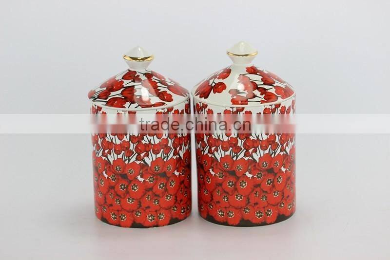 Natural Soy Scented Candle in Ceramic Jar with Matte Color