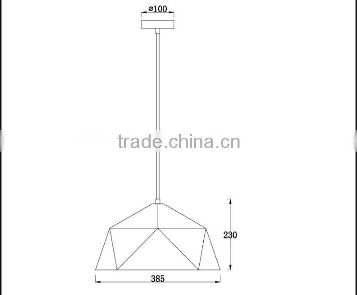 2016 hot sale black and white led hanging pendant light