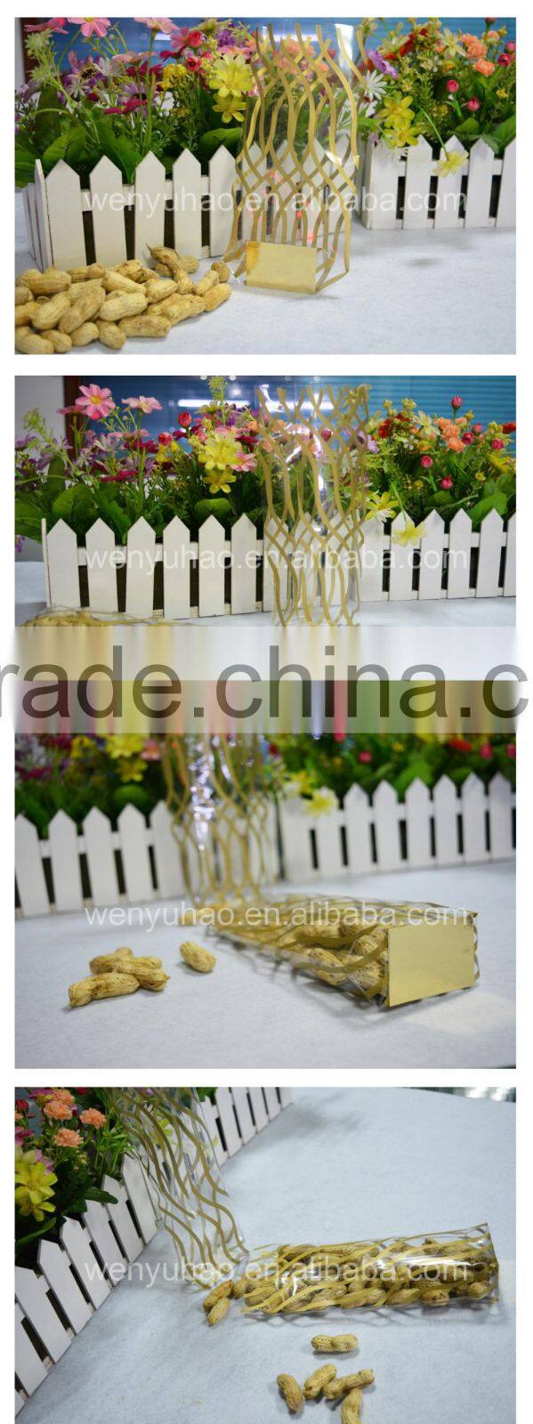 side self adhesive high quality custom printing plastic bags with golden card and printing