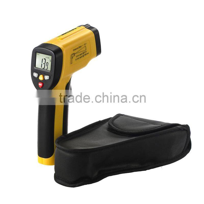 12:1 Pyrometer MIX MAX Hold 842F -50~450C 0.95EM Laser IR Infrared Thermometer