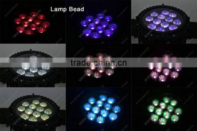 IP65 Led uv Light 12pcs*18W 6in1 led waterproof par light, Rgbwa+Uv led Par outdoor light