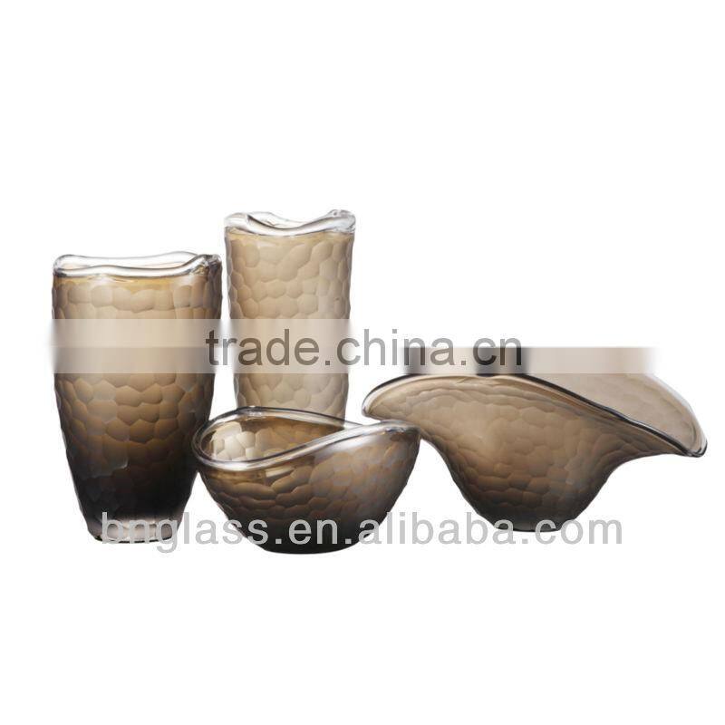 Wholesale engraved colored glass handicraft