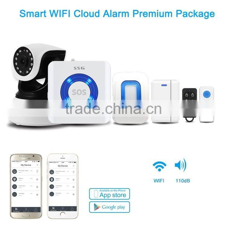 Amzon Hot Sale Wifi Based Home Security Alarm System with HD IP Camera