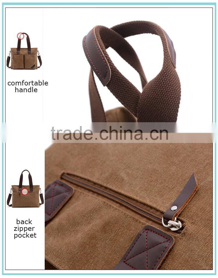 winter leisure fashion canvas handbag for men