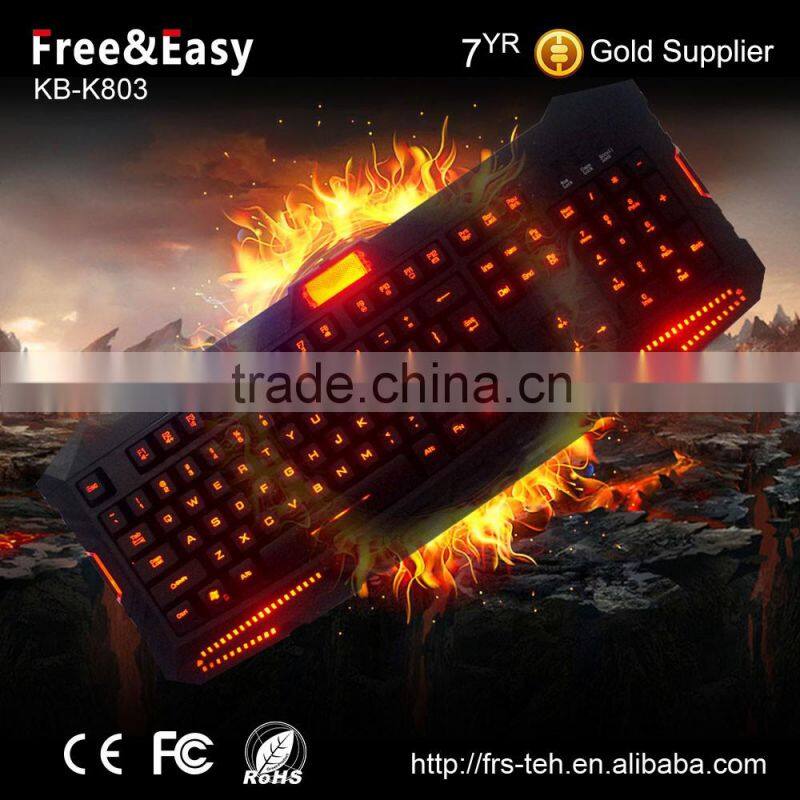 Hot Sale Ergonomic Multimedia Wired Led Game Keyboard for desktop