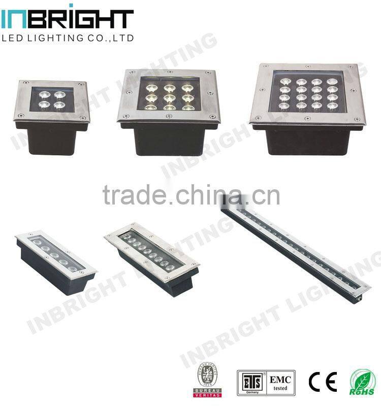 9W IP67 waterproof round white color 24v led inground uplights