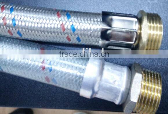 Ant-vibration stainless steel flexible hose with brass fittings