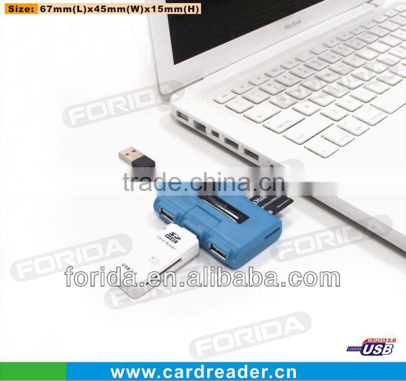 USB 2.0 Hub & Card reader sd/ms/tf---express black usb hub combo