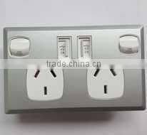 Nadway's colorful products wall switch with 2 USB 2100mA