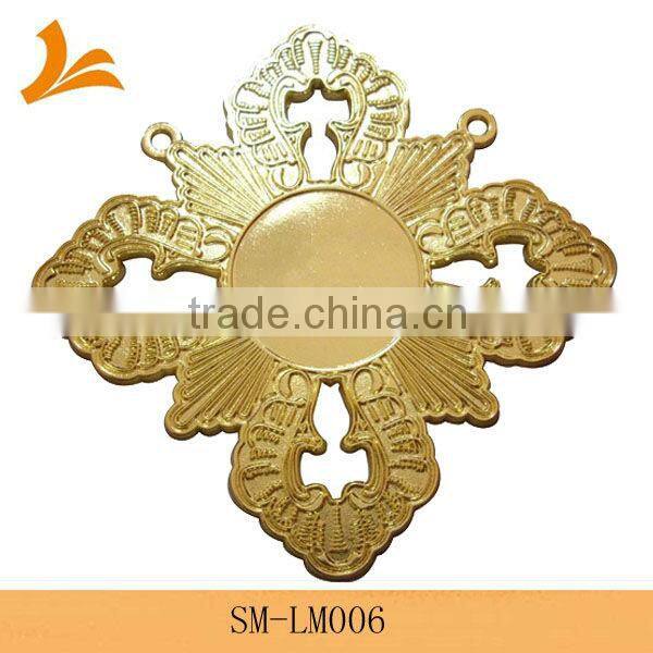SM-LM007 decorative color filled metal medallions
