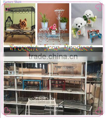 Deluxe brand Metal plate dog feeder double bowl for pet