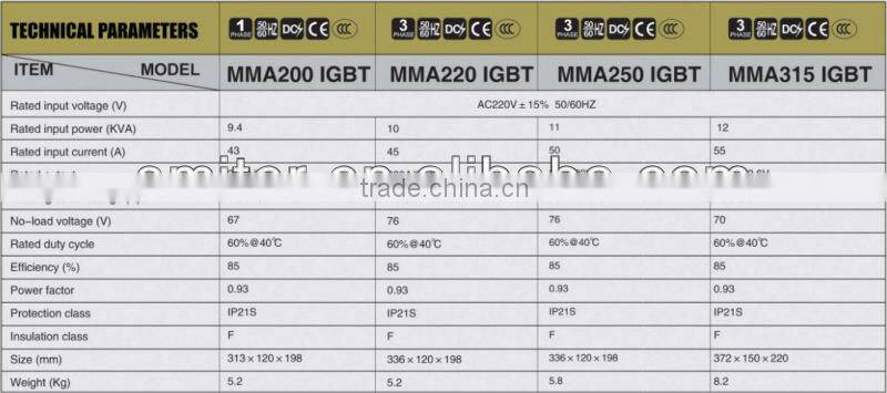 DC Inverter arc welding machine/MMA200 IGBT