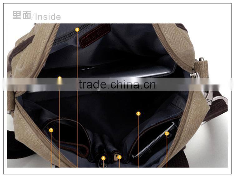 European handbag for men PU canvas shoulder bag