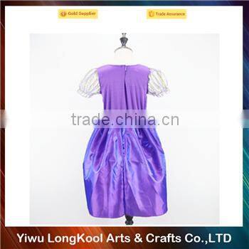 Latest fashion party dress for kids purple princess tutu dress