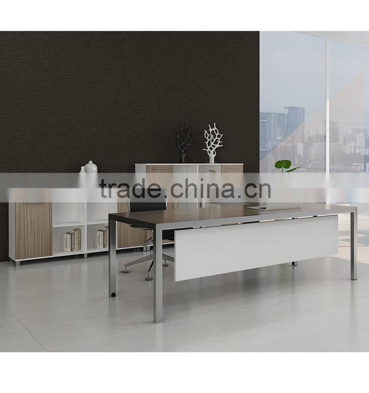 Elegant Modern Metal Leg Executive Office Desk