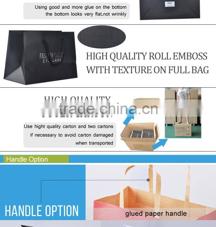 New Design Fashion brown paper bag/paper shopping bag/kraft paper bag